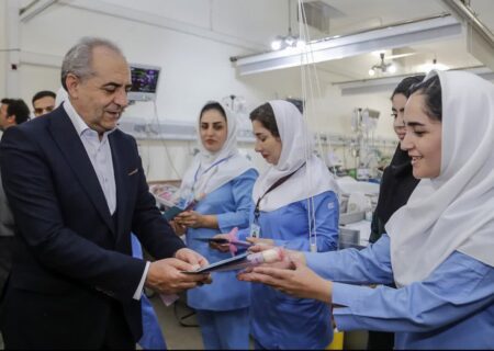 استاندار آذربایجان شرقی میهمان پرستاران بیمارستان شهدای تبریز